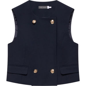 Mint Velvet Navy Button Detail Waistcoat